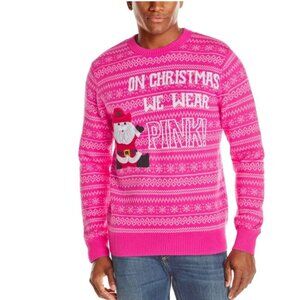 On Christmas We Wear Pink Ugly Christmas Sweater For Men & Women XXL